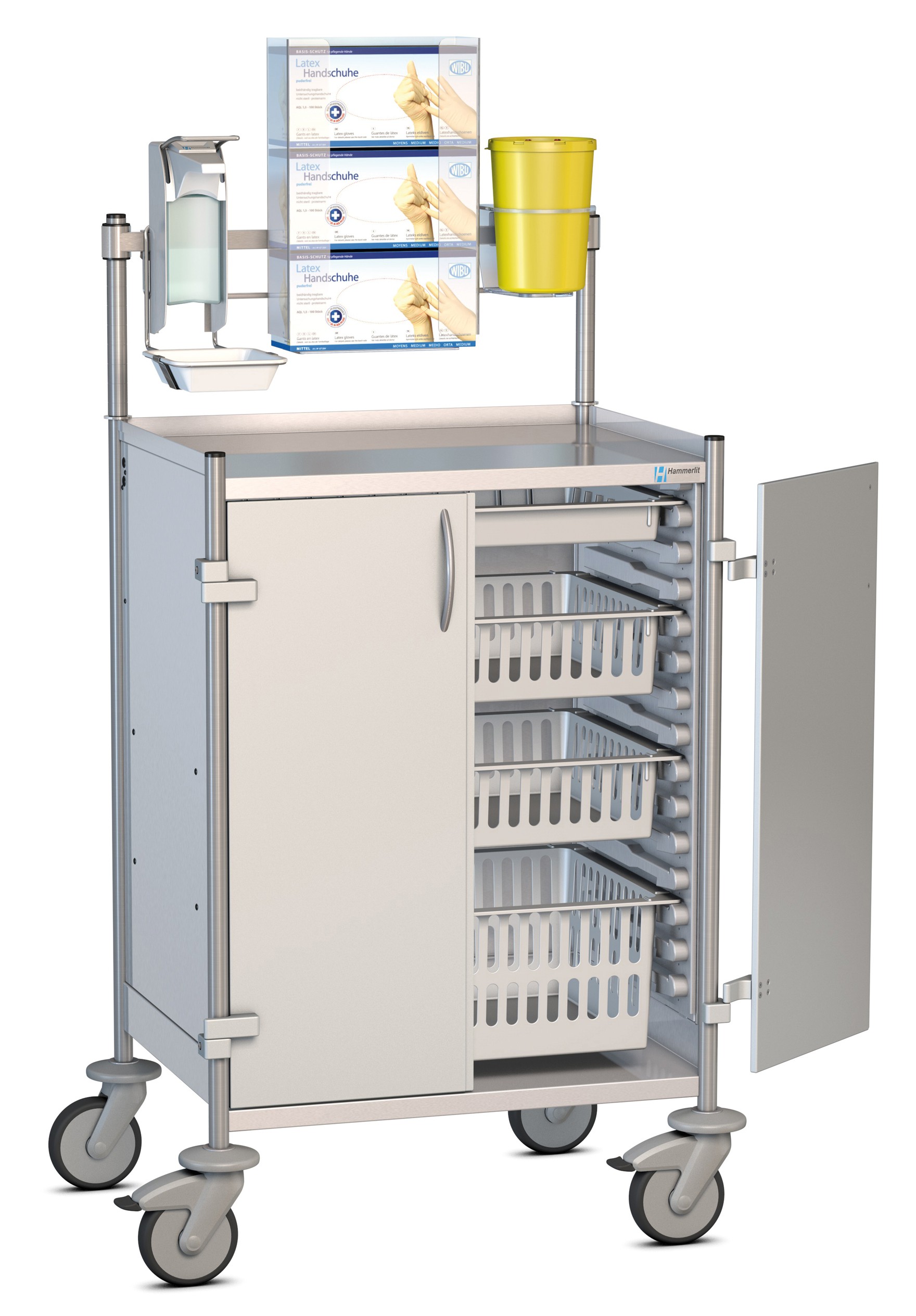 ISO Tray Cart - 1 Row 12 HE for trays  600x400 mm