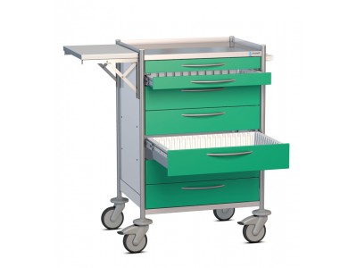 Pflegemodulwagen mit Zubehör