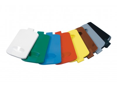 Deckel, grau, mit Scharnieroberteil