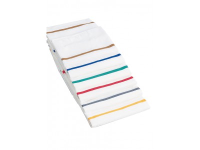 weiß, mit zwei farbigen Kennstreifen