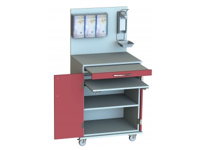 Schnelltestwagen TECO mit Fachboden offen